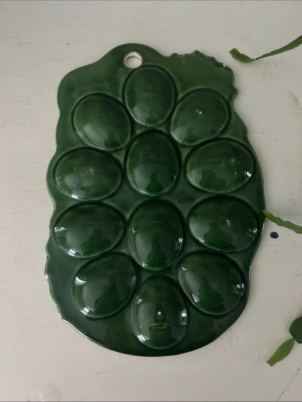 Vintage ceramic chicken egg holder